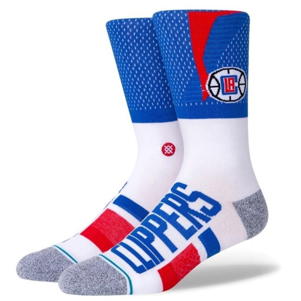 Stance Mens L (9-13) Los Angeles Clippers Shortcut 2 Infiknit Casual Crew Socks